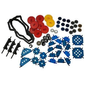 K'NEX 50 Piece Gears Chain Links Connectors Dart Launchers Knex Parts Mixed Lot